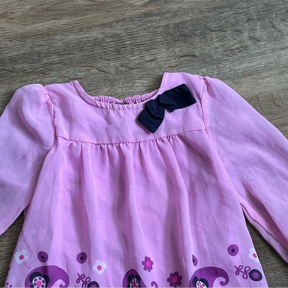 Healthtex Toddler Girl Purple Chiffon Long Sleeve Tunic Top Size 18M - Picture 4 of 8